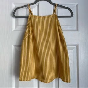 Harper Yellow and White Pinstripe Summer Top XS